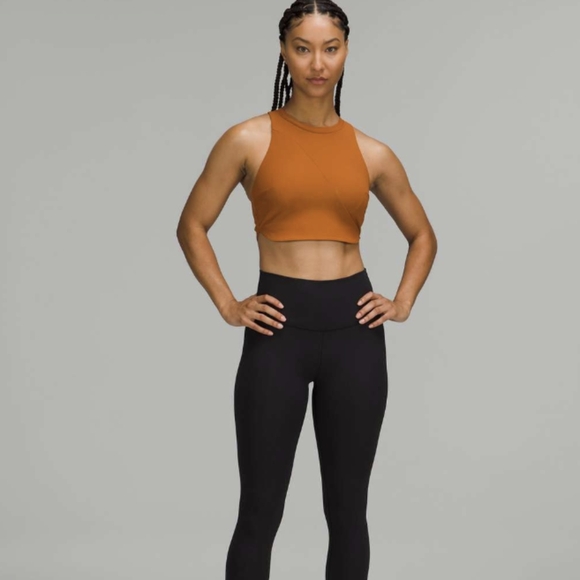 Lululemon Ribbed Longline Yoga Bra *Light Support, C/D Cup Butternut Brown - Picture 2 of 9